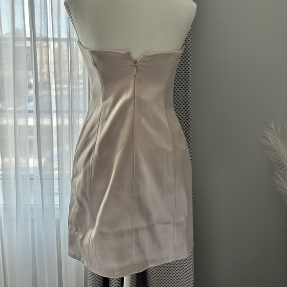 Aritzia Babaton Satin Mini Dress (NEW) - Champagne - Picture 4 of 7